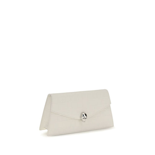 Alexander McQueen Clutch aus weißem Kalbsleder Bos Taurus