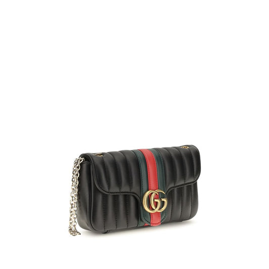 Gucci Schultertasche aus schwarzem Kalbsleder Bos Taurus