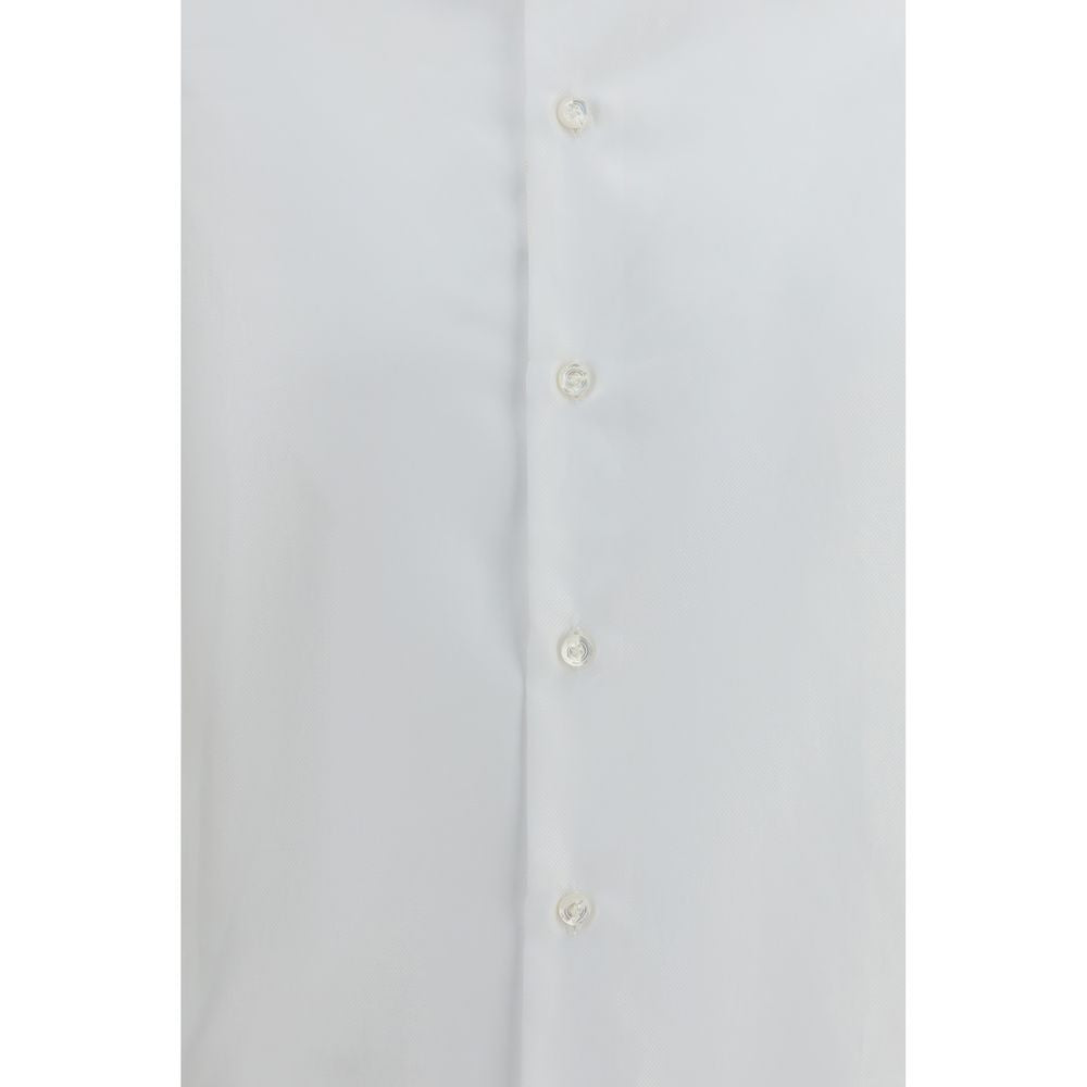 Finamore White Cotton Dress Shirt