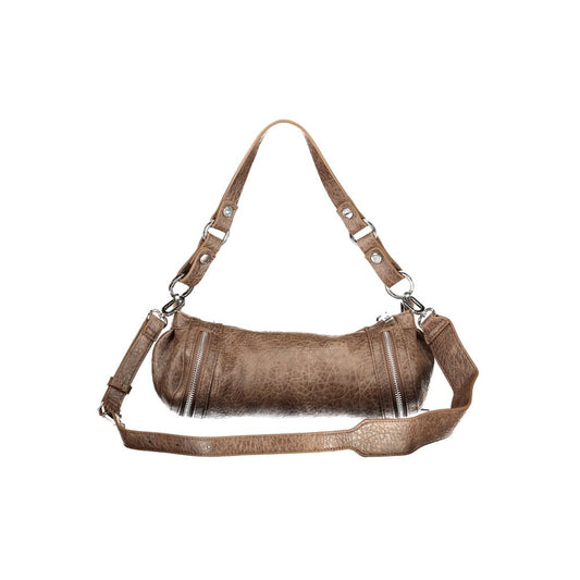 Desigual Braune Polyurethan Damen-Tasche