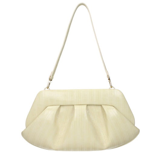 THEMOIRè Beige Leather Clutch Bag
