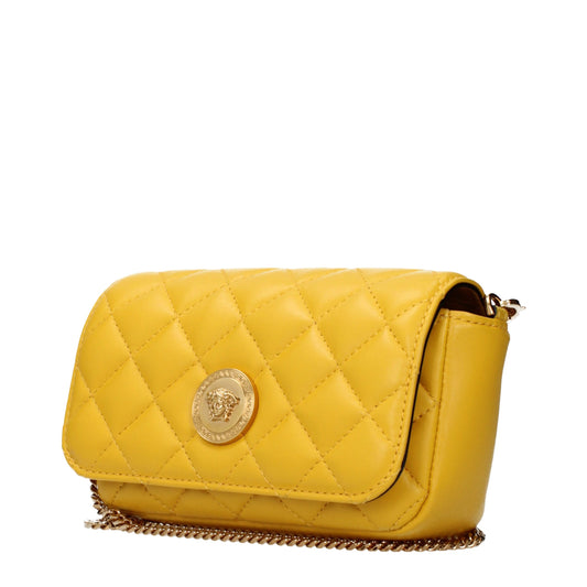 Versace Umhängetasche aus gelbem Leder