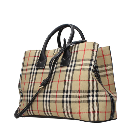 Beige Handtasche aus Stoff von Burberry