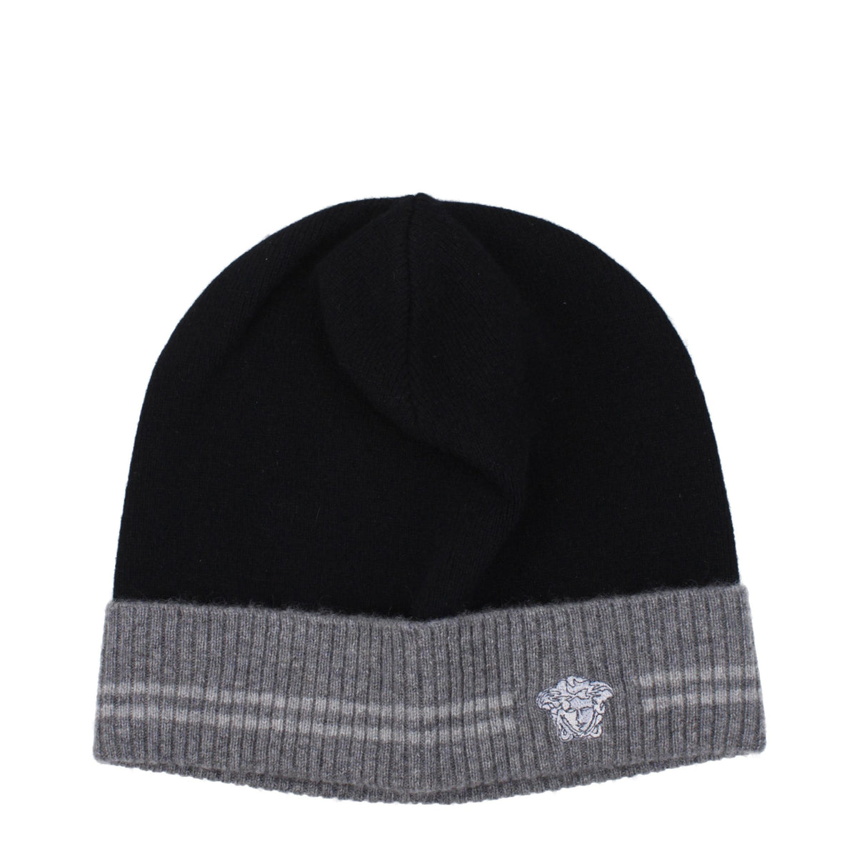 Schwarze Kaschmir-Beanie von Versace