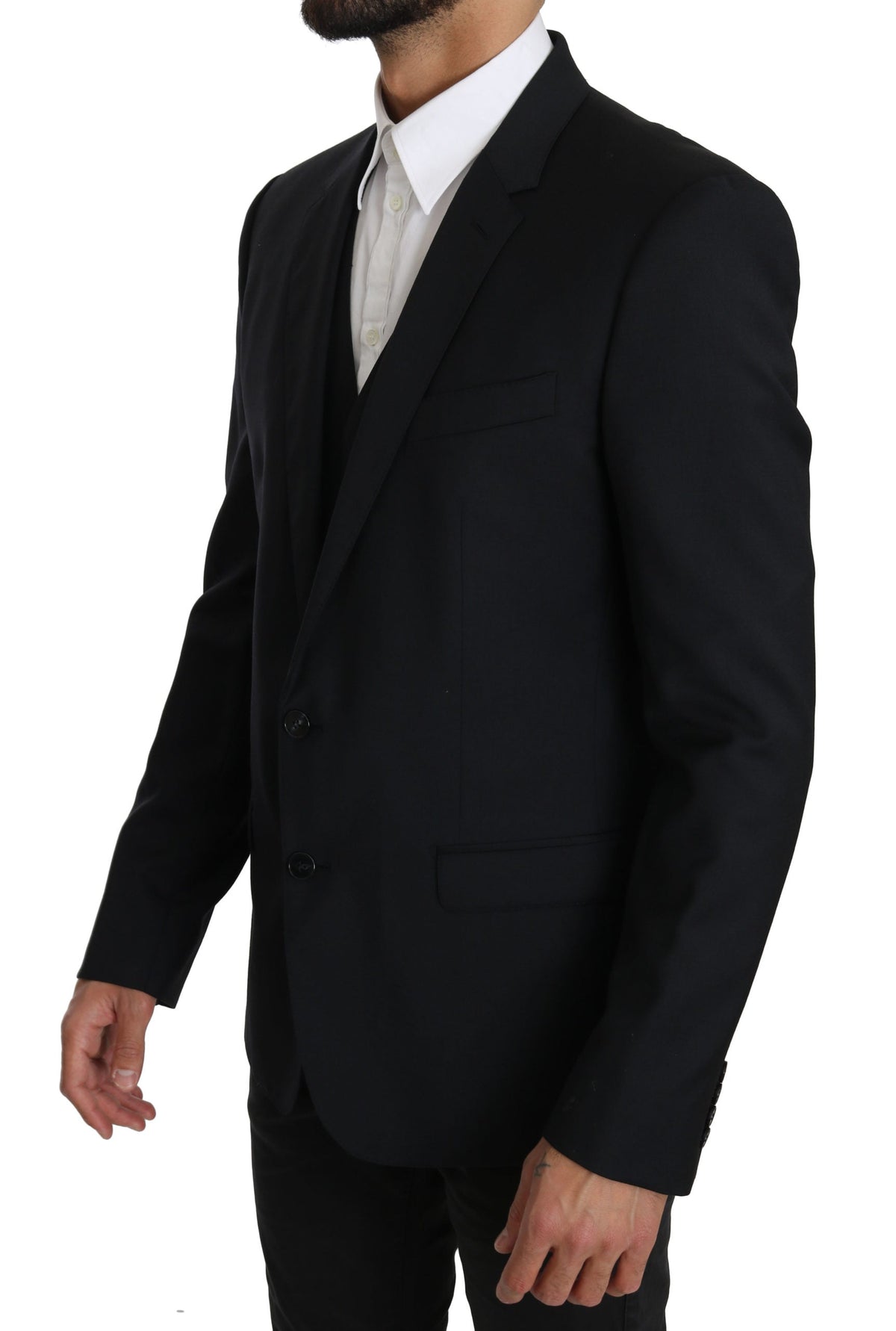 Dolce & Gabbana Zweiteiliger Anzug aus blauer Viskose