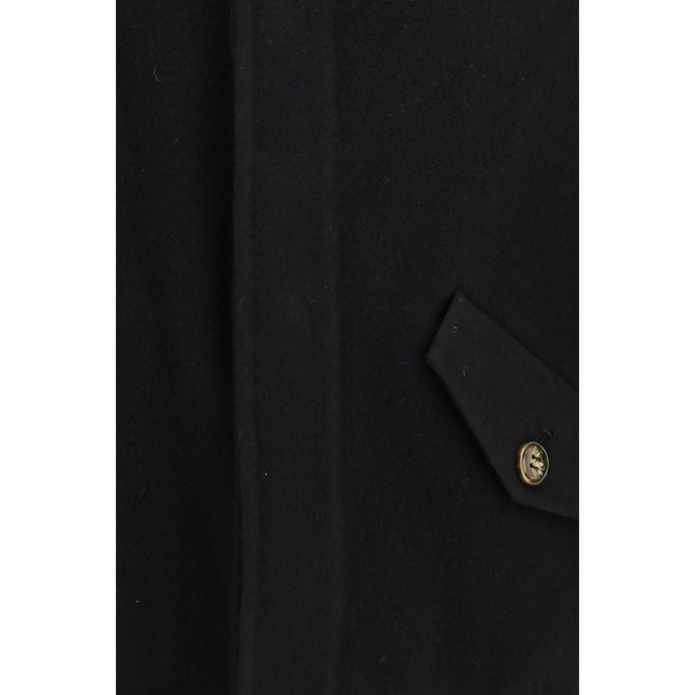 SÉFR Black Wool Oves Aries Full-Length Jacket