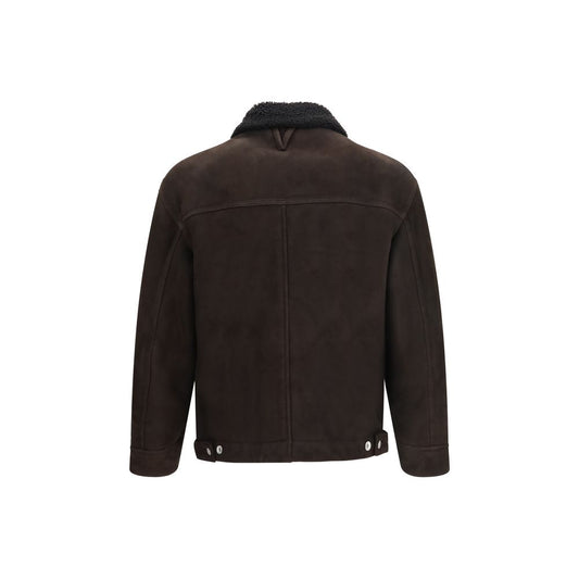 Valstar Brown Lamb Ovis Aries Leather Jacket