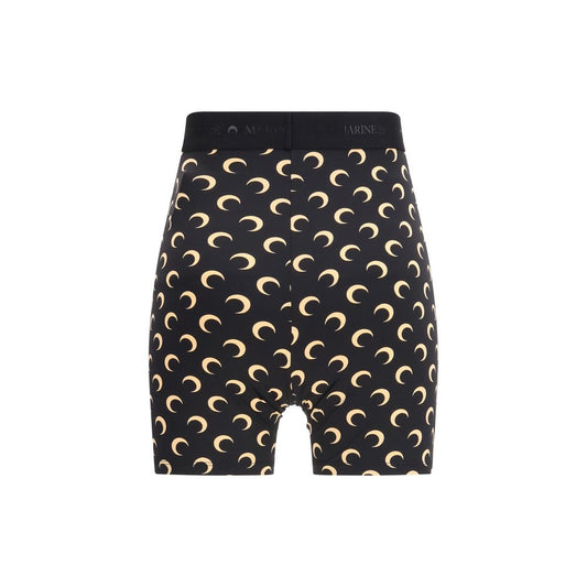 Marine Serre Black Polyamide Bermuda Shorts