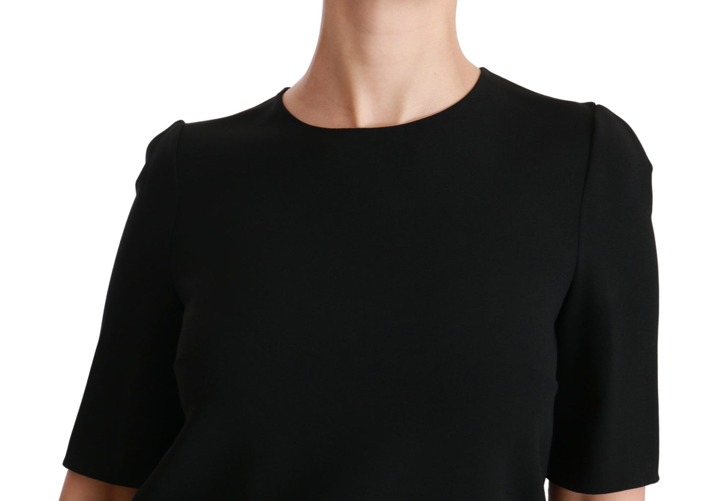 Dolce & Gabbana Schwarze, kurzärmlige Freizeit-Stretchbluse