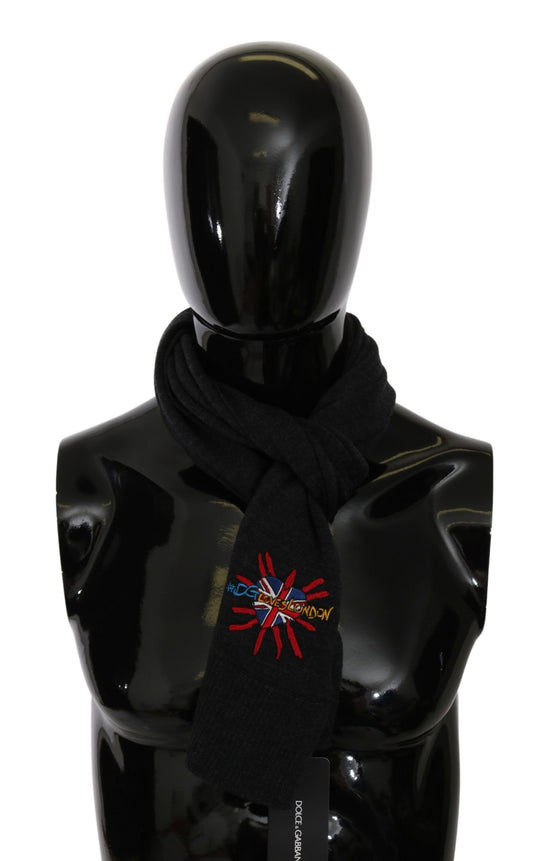 Dolce & Gabbana Grauer #DGLovesLondon Wickelschal Wollschal