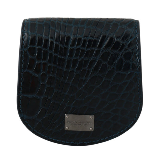 Dolce & Gabbana Blue Exotic Skins Kondometui-Haltertasche