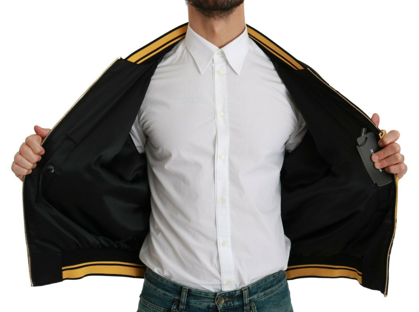 Dolce & Gabbana Schwarze Bomberjacke „YEAR OF THE PIG“