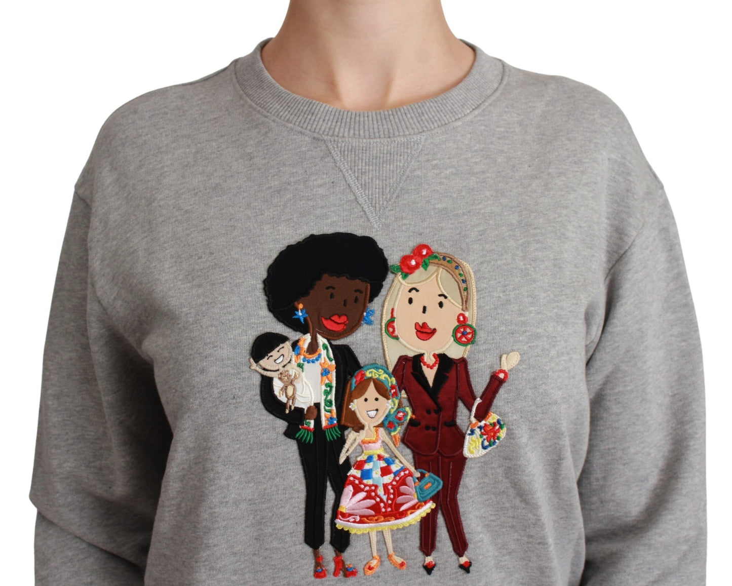 Dolce & Gabbana Grauer #dgfamily Baumwollpullover
