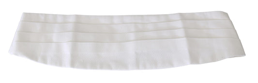 Dolce & Gabbana Weißer Herren-Taillengürtel aus Baumwolle, Kummerbund