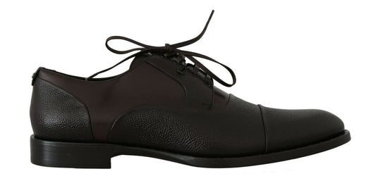 Dolce & Gabbana Braune Lederschnürschuhe für Herren