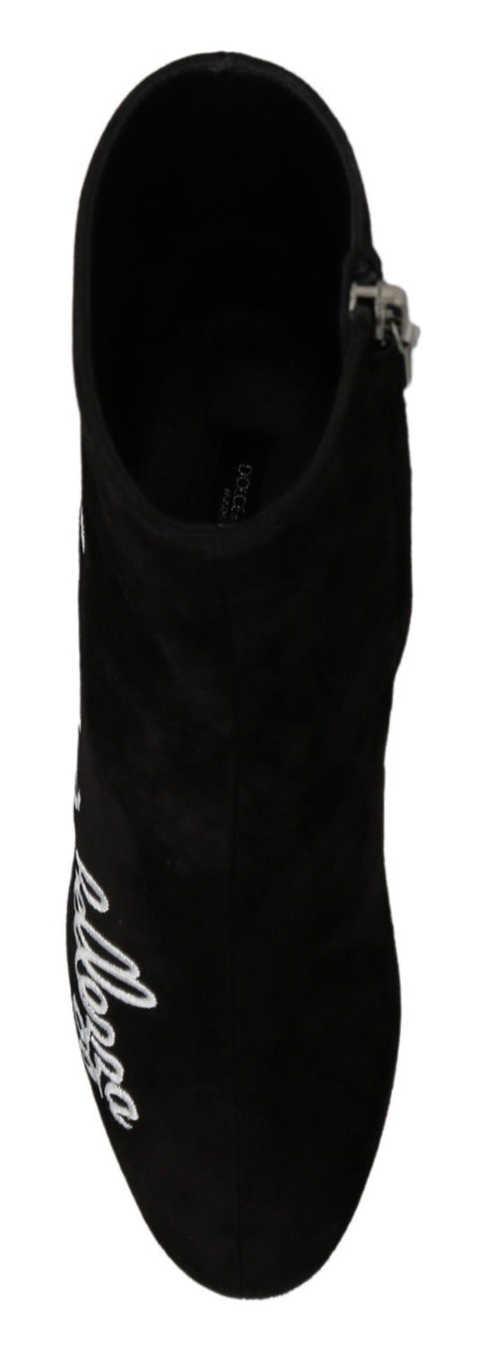 Dolce & Gabbana L'Amore E'Bellezza Stiefel aus schwarzem Wildleder