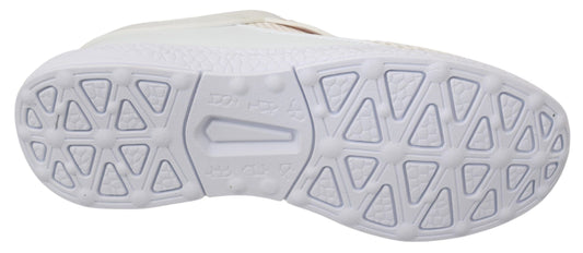 Philipp Plein – Becky – Weiße, rosa Polyester-Sneakers