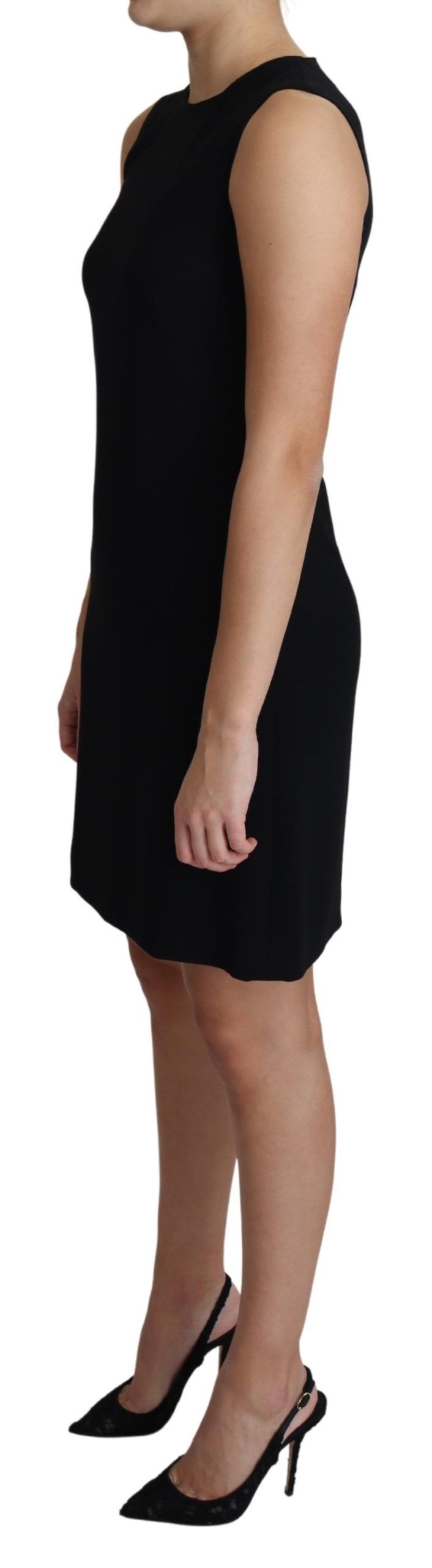 Dolce & Gabbana – Schwarzes A-Linien-Etuikleid aus Viskose-Stretch