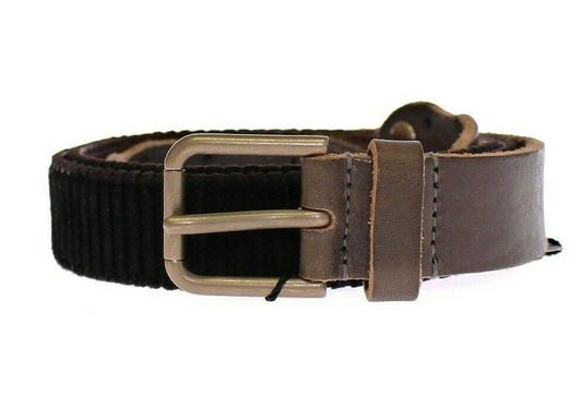 Dolce & Gabbana Brauner Leder-Logo-Cintura-Gürtel