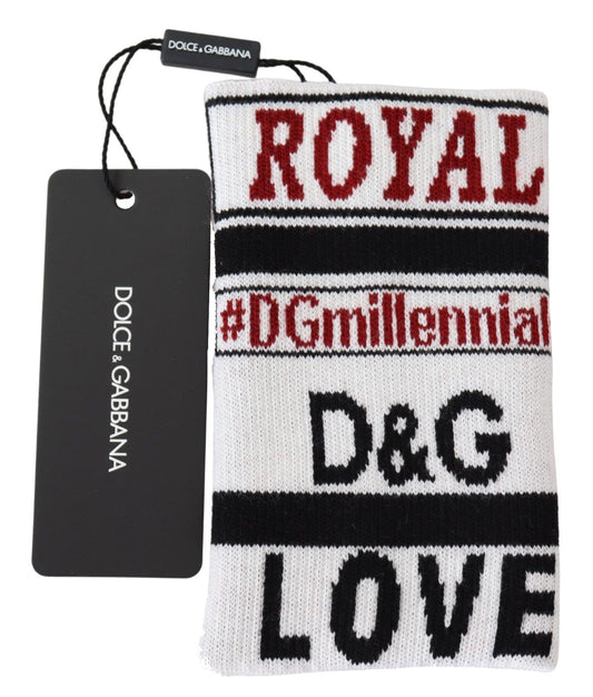 Dolce & Gabbana – Mehrfarbiges D&G Love-Armband aus Wollstrick