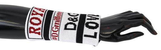 Dolce & Gabbana – Mehrfarbiges D&G Love-Armband aus Wollstrick