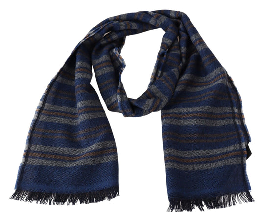 Missoni – Mehrfarbiger, gestreifter Unisex-Halswickelschal aus Wolle