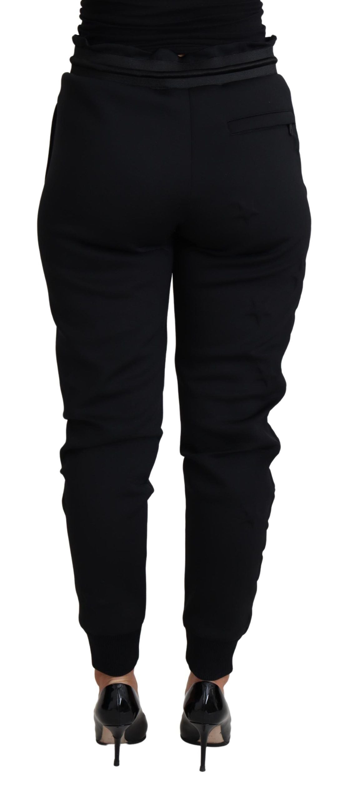 Dolce & Gabbana – Jogginghose aus schwarzem Polyester-Neopren