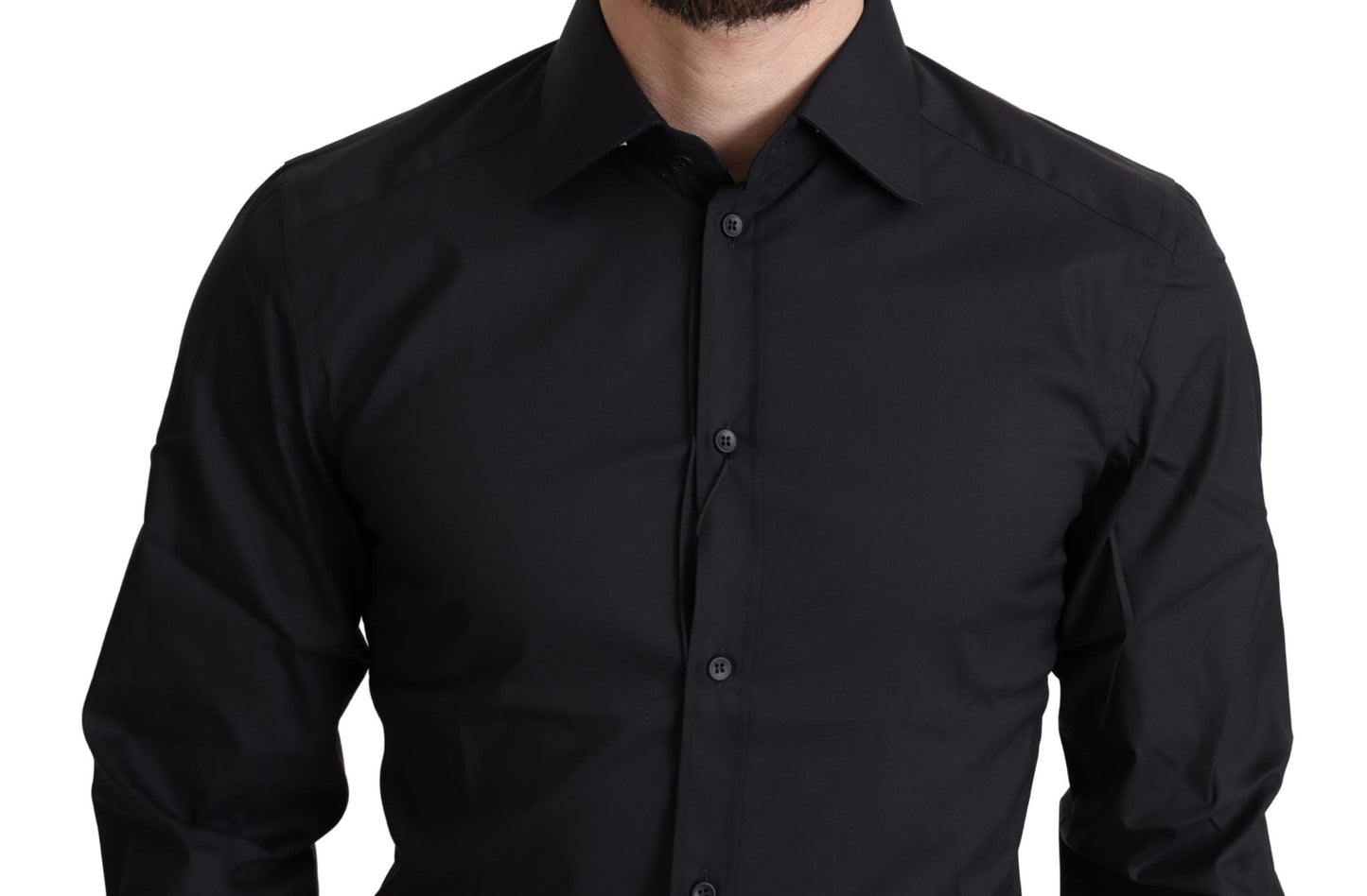 Dolce & Gabbana – Schwarzes formelles Hemd aus Baumwollmischung