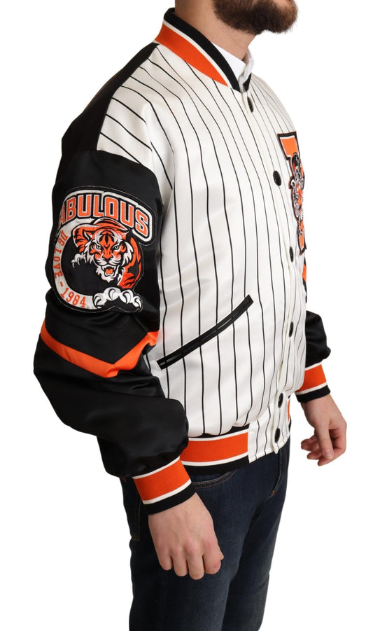 Dolce & Gabbana – Mehrfarbige Bomberjacke mit King-Logo #DGMILLENNIALS