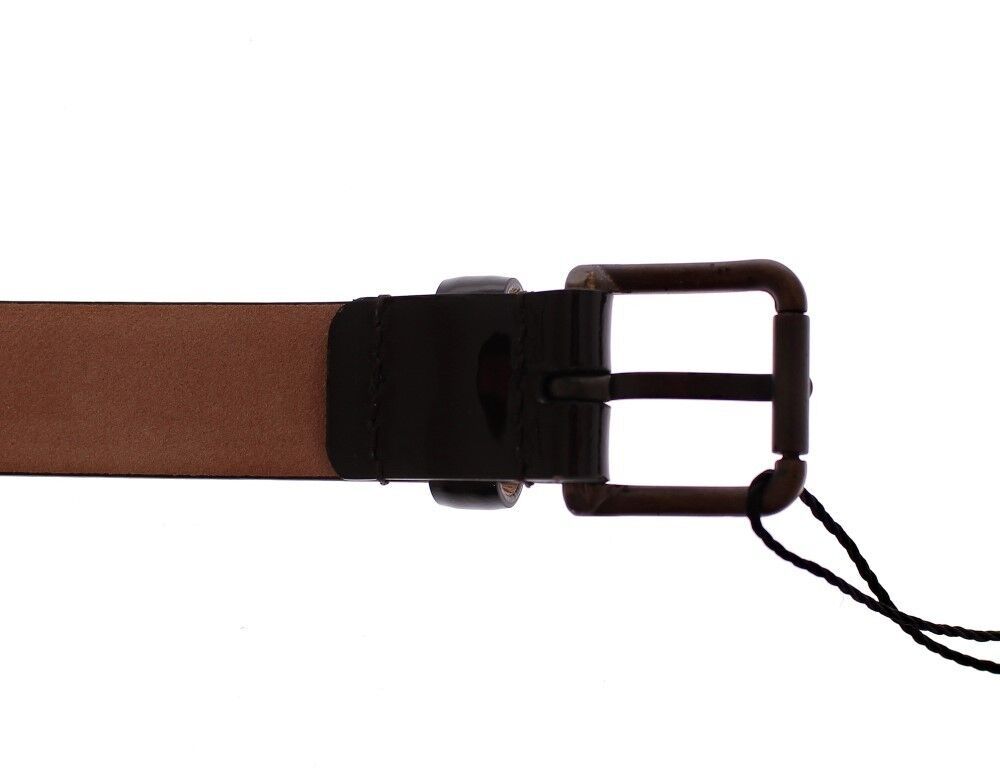 Dolce & Gabbana Brauner Cintura-Gürtel aus Leder mit Logo