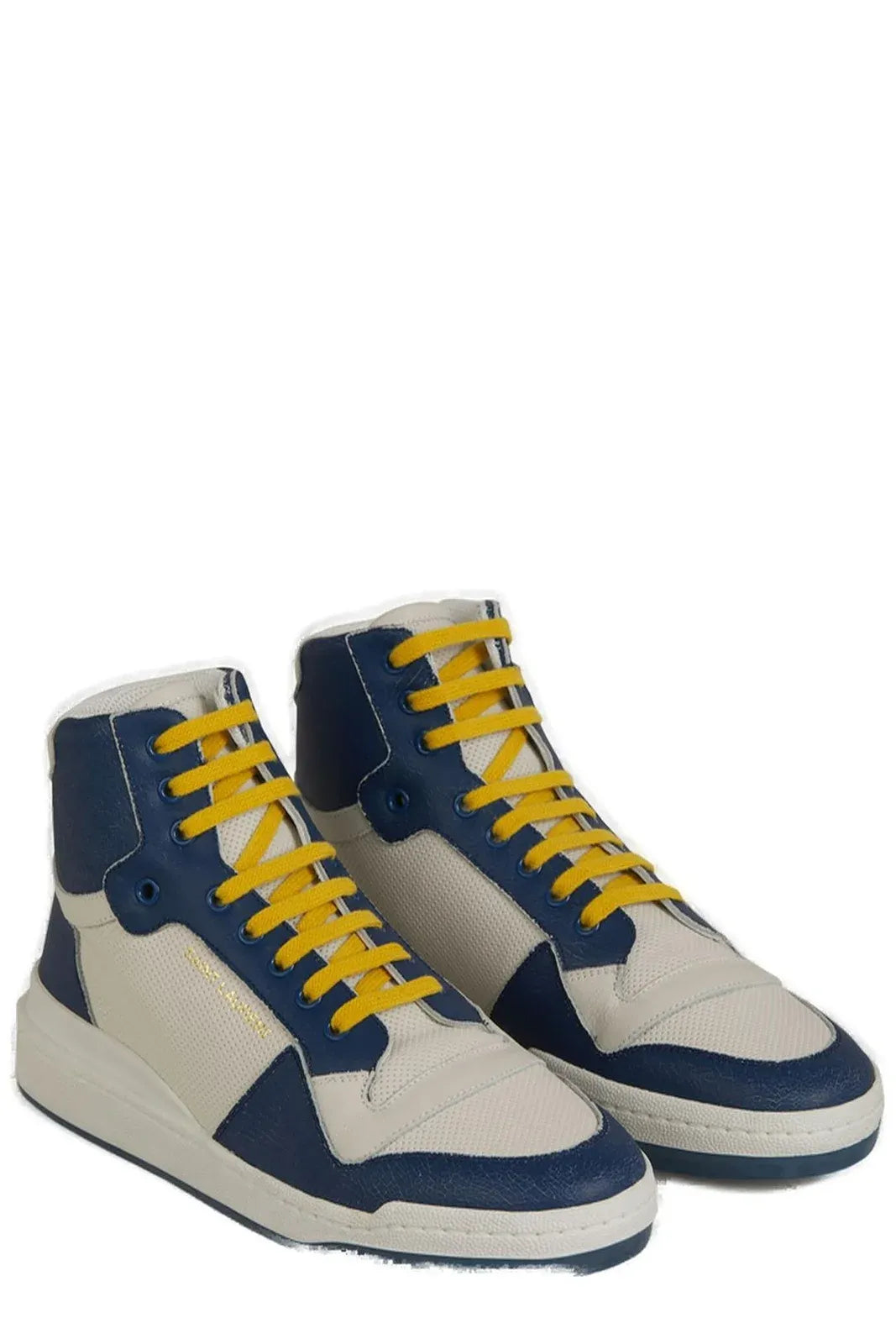 Saint Laurent: Veredeln Sie Ihren Stil mit mittelhohen blauen Luxus-Sneakers