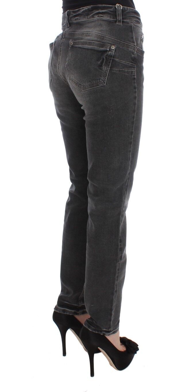 Ermanno Scervino – Grau verwaschene Stretch-Jeanshose aus Baumwollmischung