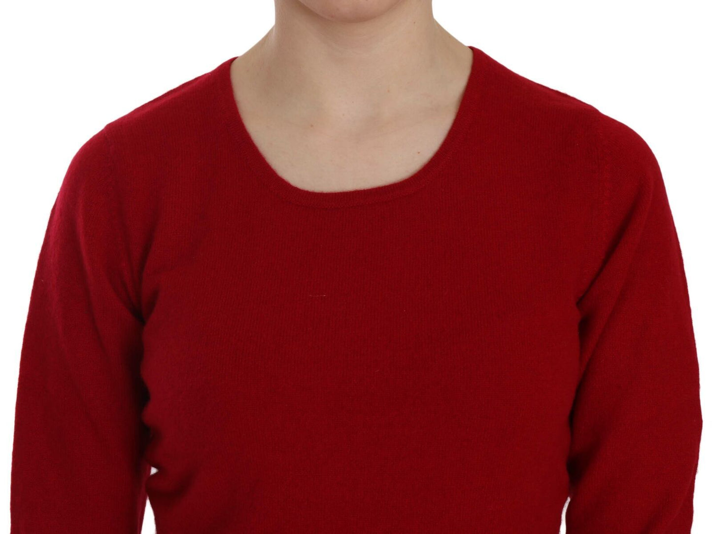 MILA SCHÖN Roter Rundhalspullover Kaschmirpullover