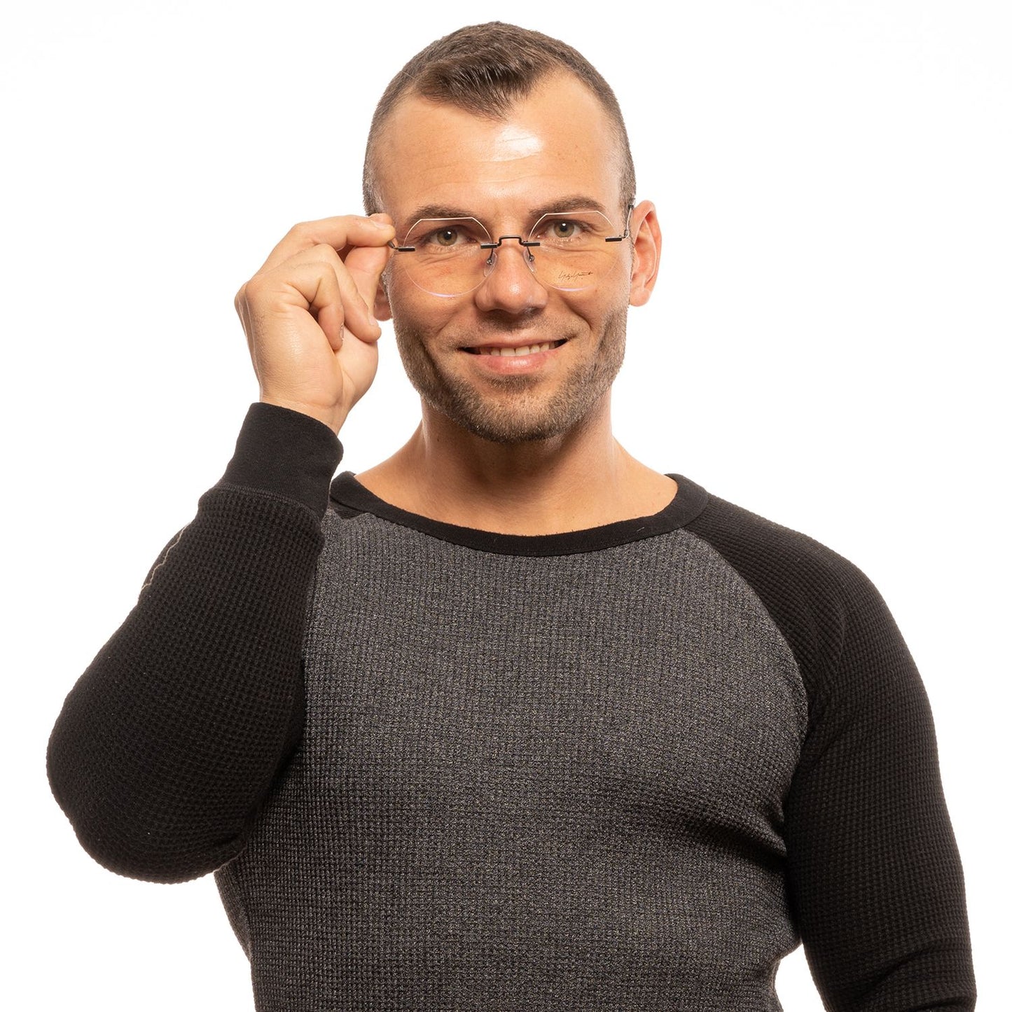 Yohji Yamamoto Gray Metal Glasses (Frames)