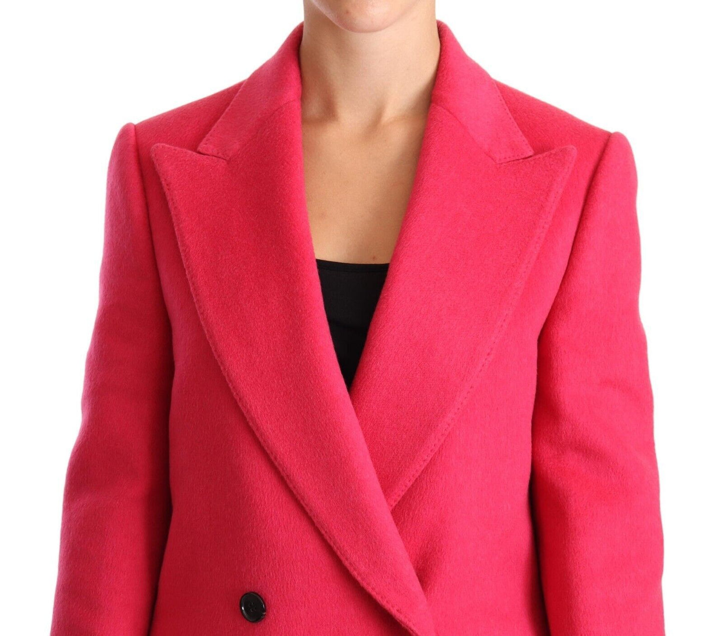 Dolce & Gabbana – Rosafarbene, zweireihige Trenchcoat-Jacke