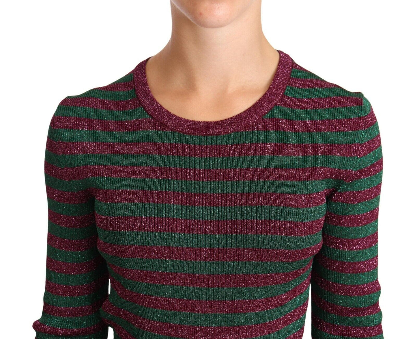 Dolce & Gabbana Pullover mit Rundhalsausschnitt und mehrfarbigen Streifen