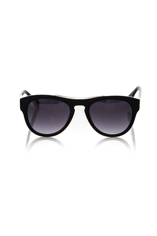 Frankie Morello Schwarze Acetat-Sonnenbrille für Herren