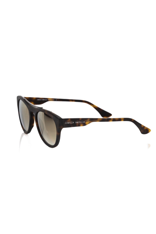 Frankie Morello Braune Acetat-Sonnenbrille für Herren