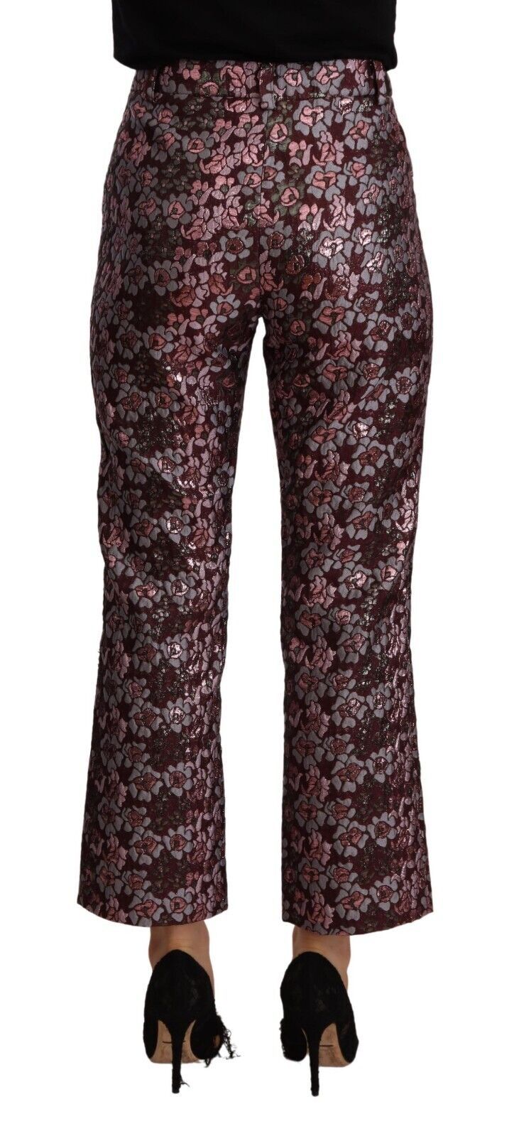 House of Holland – Ausgestellte, kurze Hose aus Jacquard mit Blumenmuster, mehrfarbig