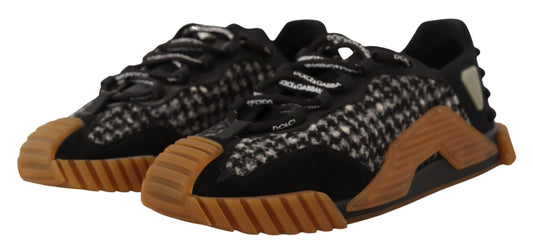 حذاء سنيكرز دولتشي آند غابانا NS1 أسود وأبيض برباط