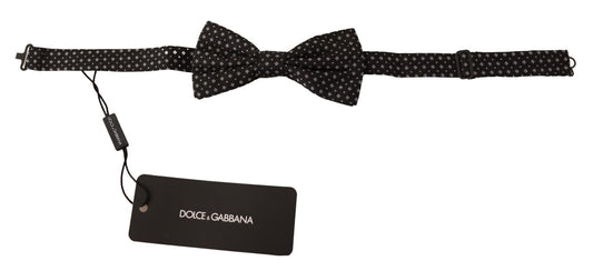 Dolce & Gabbana – Schwarze Papillon-Krawatte aus 100 % Seide mit verstellbarem Hals