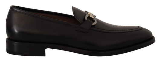 Salvatore Ferragamo Suave schwarze Leder-Gancio-Bit-Loafer