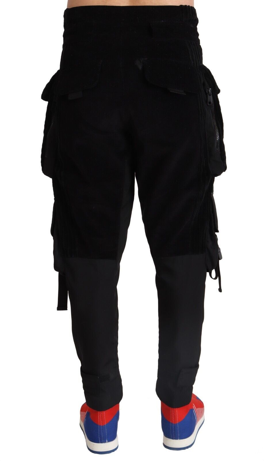 Dolce & Gabbana – Enge Cargohose aus Cord in Schwarz aus Baumwolle