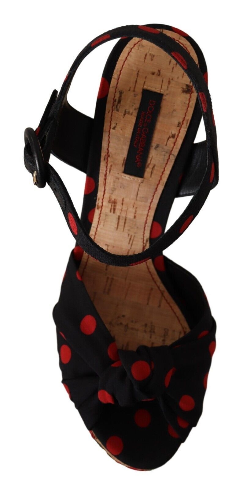 Dolce & Gabbana Mehrfarbige Plateau-Wedgesandalen Charmeuse-Schuhe