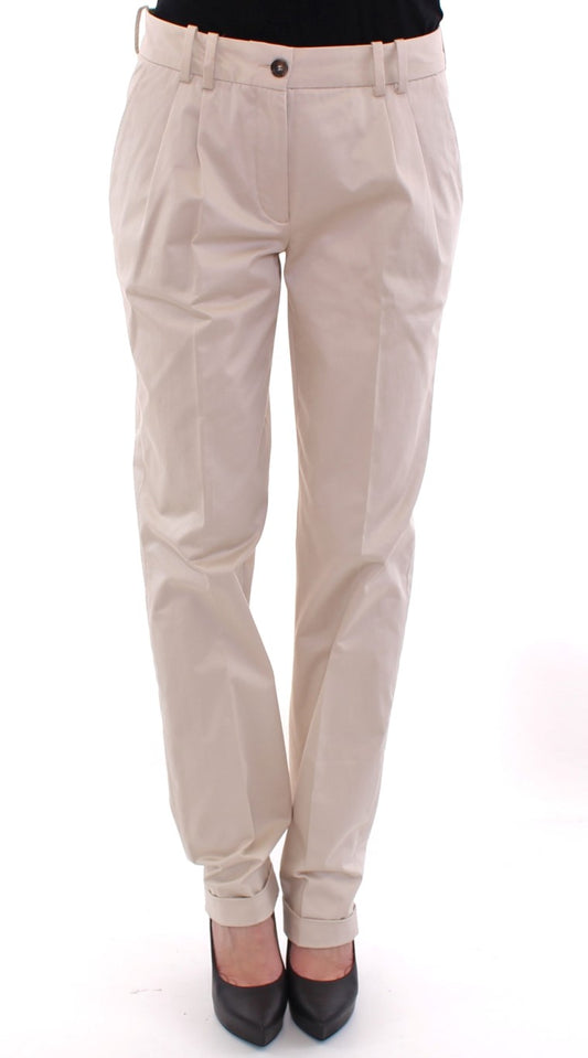Dolce & Gabbana Beige Chinos aus Baumwolle