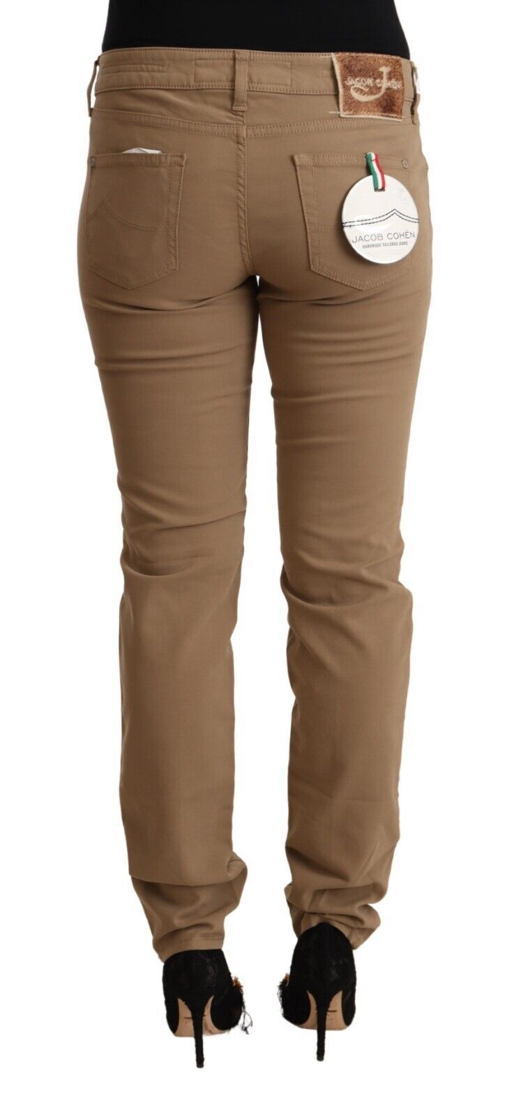 Jacob Cohen – Enge Hose aus Stretch-Baumwolle mit mittlerer Taille, Braun