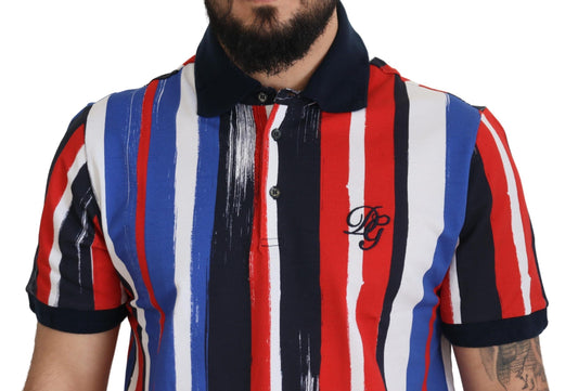 Dolce & Gabbana – Mehrfarbiges Poloshirt aus Baumwolle