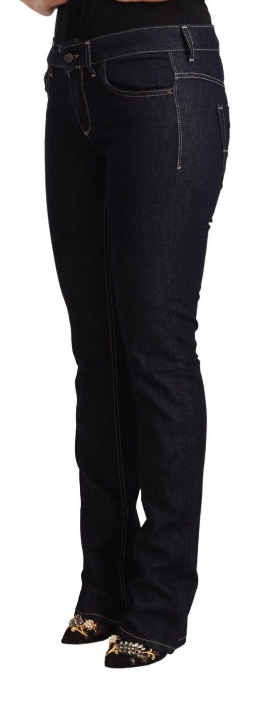 GF Ferre – Schwarze Skinny-Jeans aus Stretch-Baumwolle mit niedriger Taille