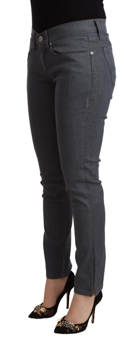 Levi's – Graue Skinny-Jeans aus Baumwolle mit niedriger Taille