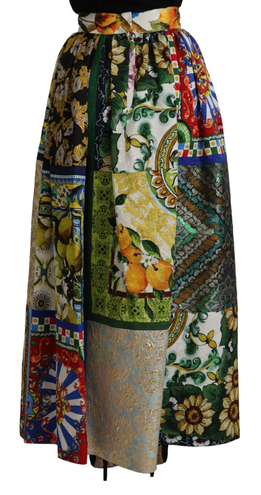 Dolce & Gabbana – Langer Maxirock „Sicily“ in mehrfarbigem Patchwork